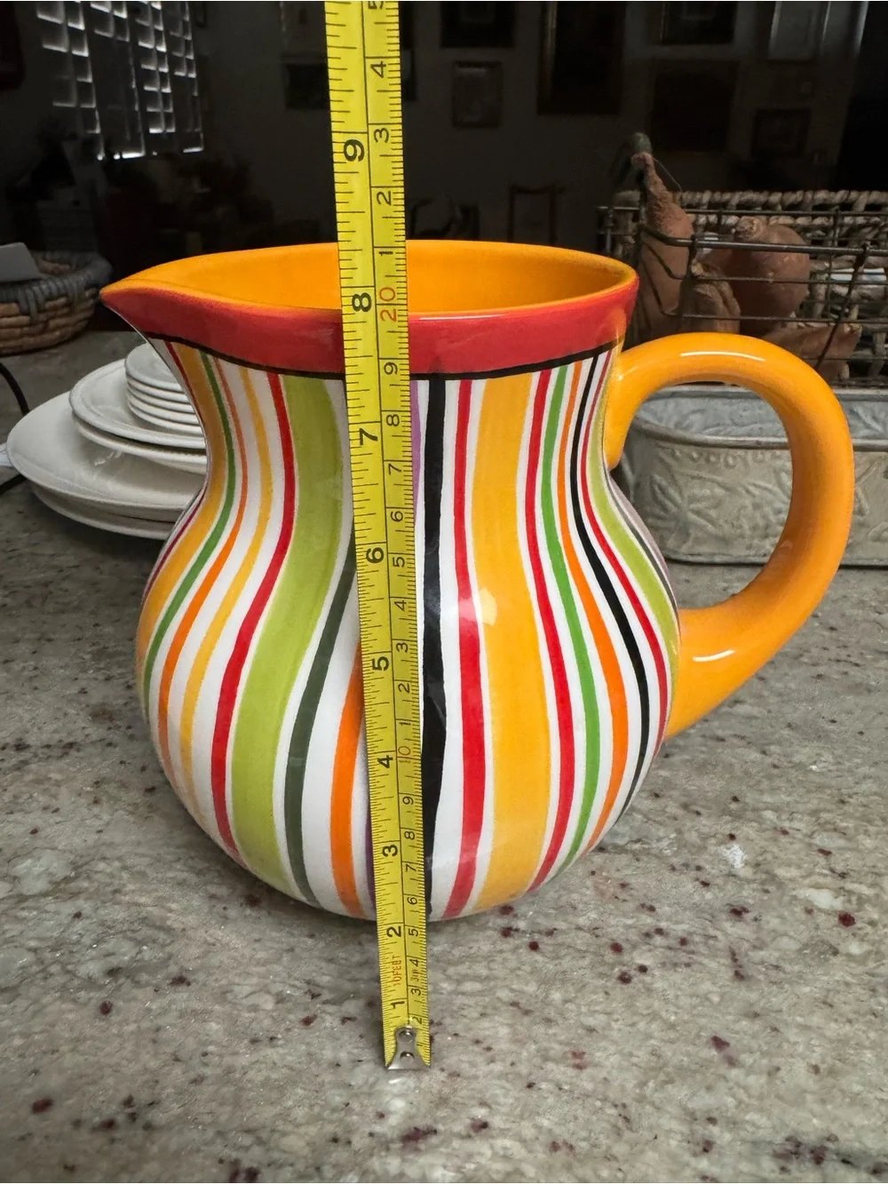 NWT Crate&Barrel Pitcher and Salter in “Mambo Margarita” print